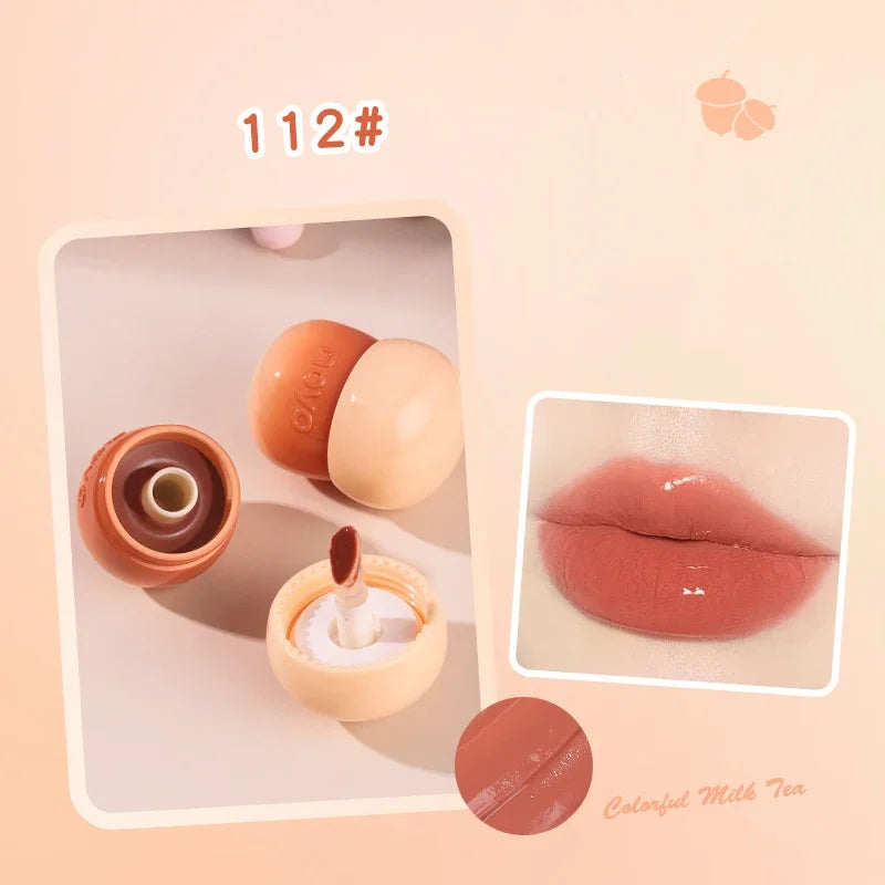 🍄 Cute Chubby Mushroom Lip Gloss | Red Lip Tint & Matte Liquid Lipstick 🍄