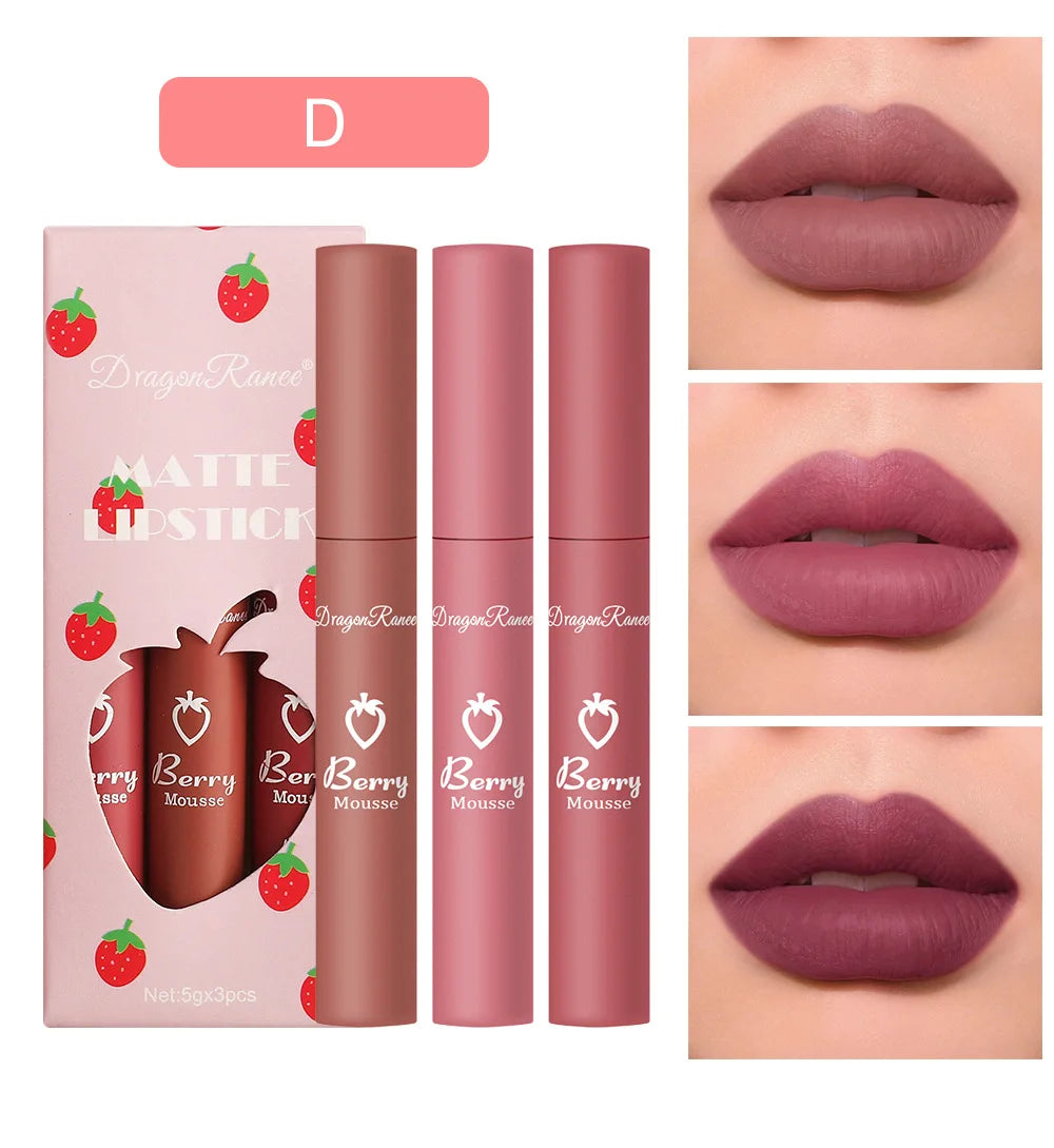 Korean Matte Lipstick Set – Long-Lasting Beauty