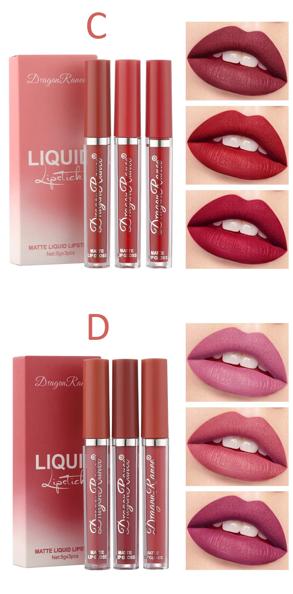 Korean Matte Lipstick Set – Long-Lasting Beauty