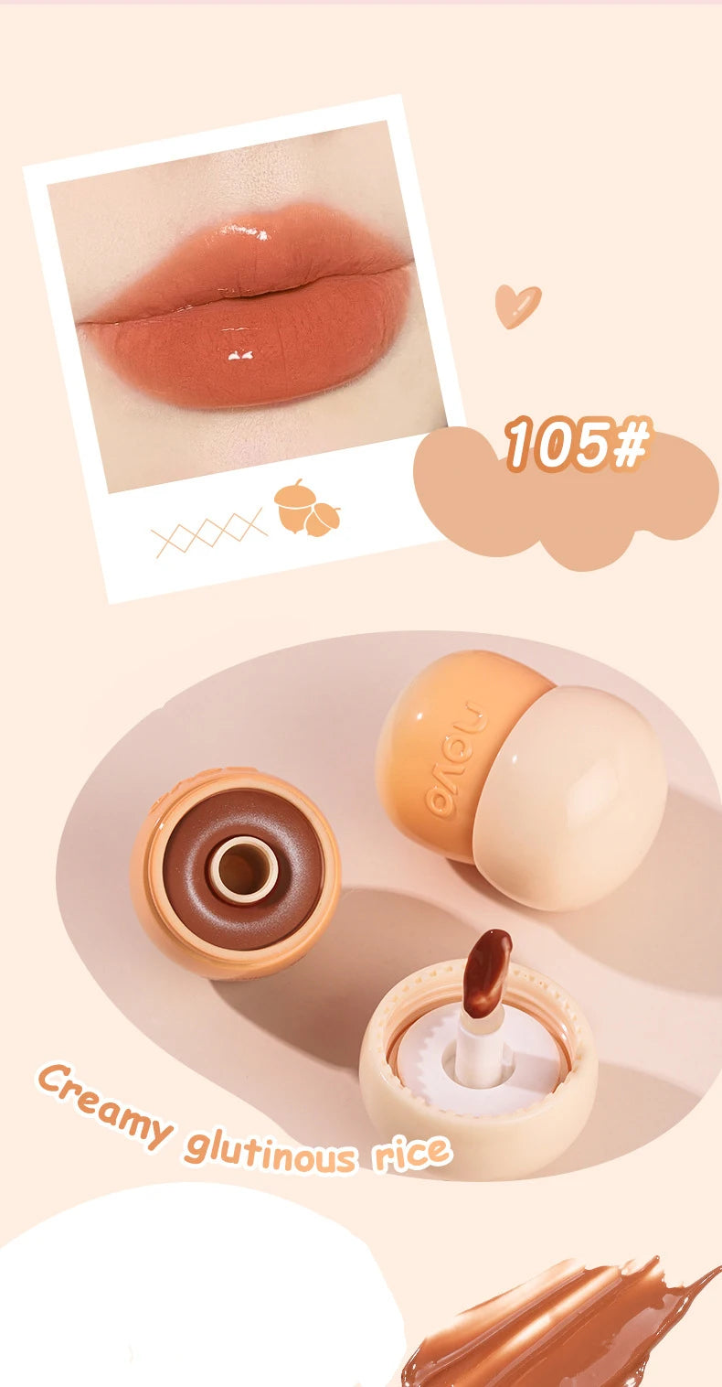 🍄 Cute Chubby Mushroom Lip Gloss | Red Lip Tint & Matte Liquid Lipstick 🍄