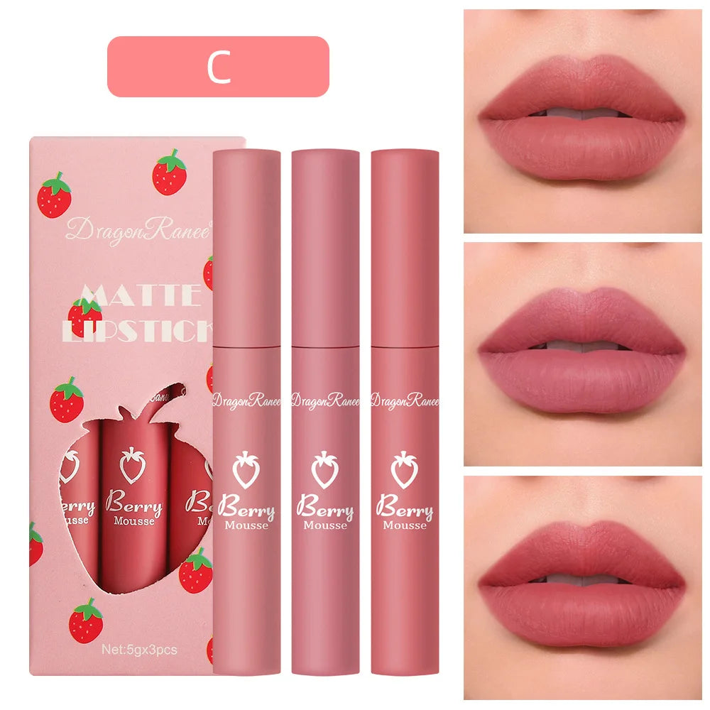 Korean Matte Lipstick Set – Long-Lasting Beauty