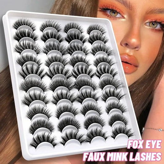 20 Pairs 3D Mink Lashes – Fluffy, Dramatic, & Voluminous False Eyelashes for Natural Glam