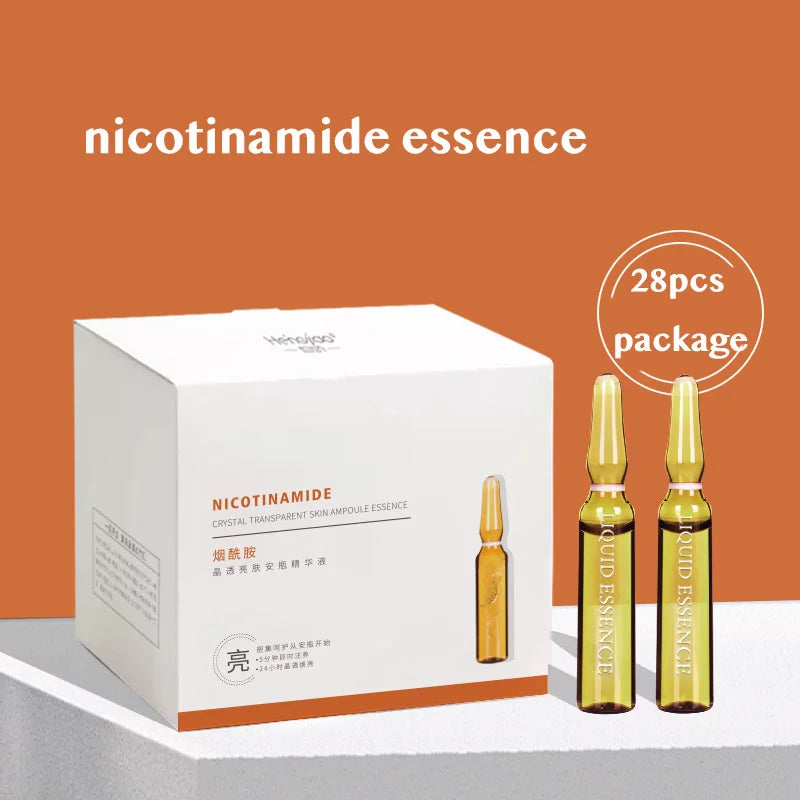 28 Bottles Skincare Revitalizer Hyaluronic Acid Ampoule Essence - Moisturizing & Pore Shrinking Facial Serum