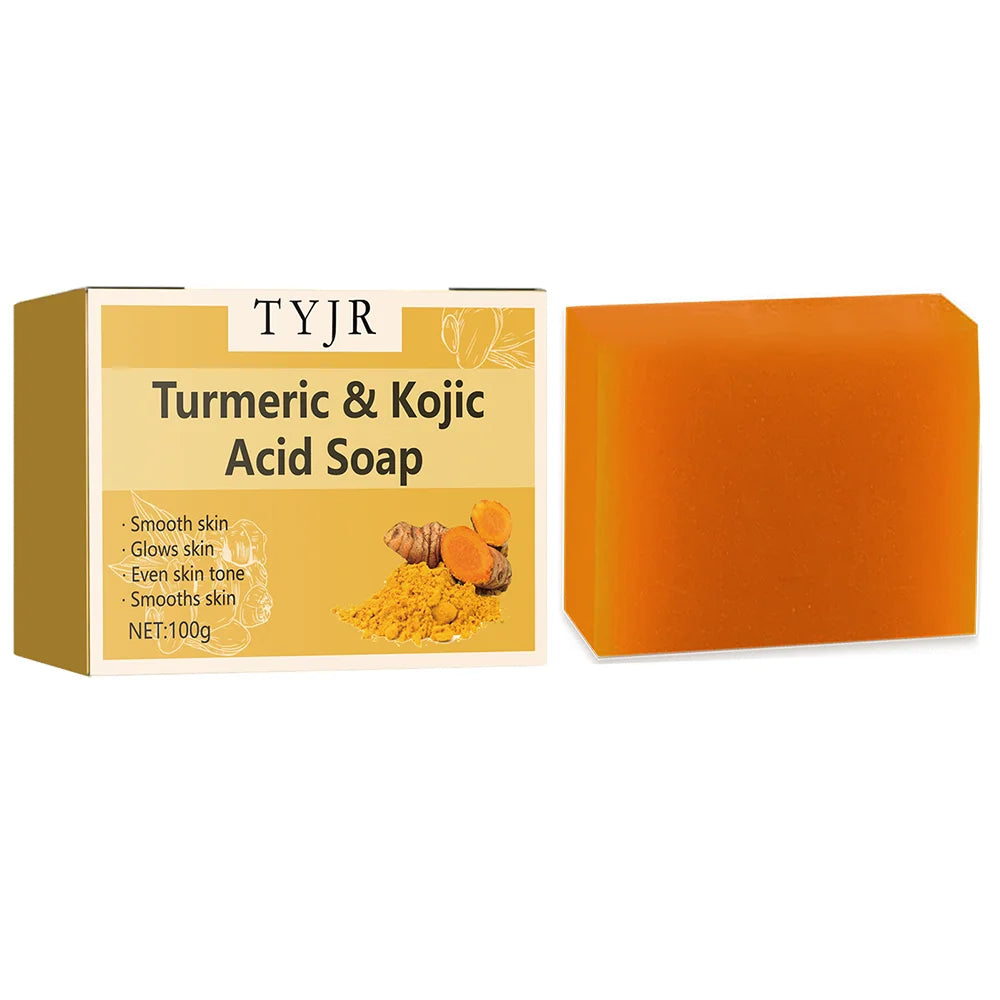 🌿 Ginger & Turmeric Soap – Anti-Acne, Whitening & Brightening Face Cleanser for Acne Removal & Dark Spot Fading! 🌿