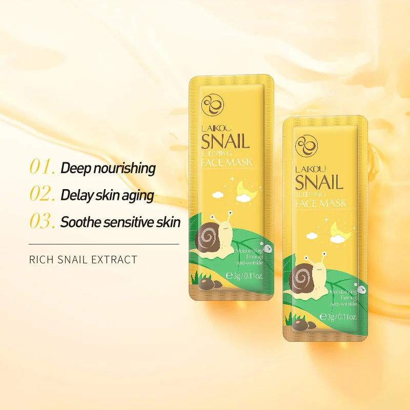 Sakura Seaweed Face Mask - Hydrating Snail Collagen & Centella Sleeping Mask for Glowing Skin