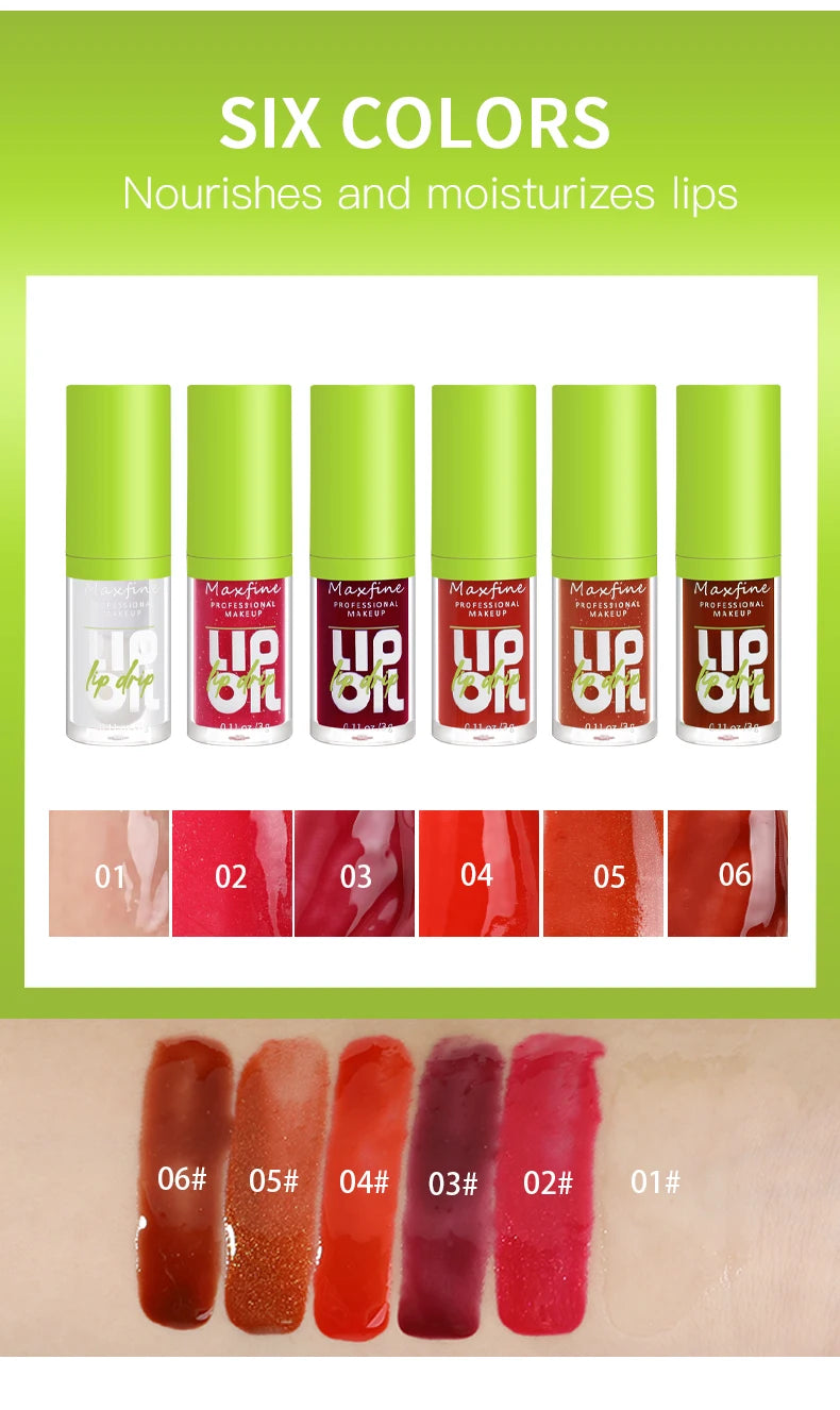 💖 6-Tone Moisturizing Lip Gloss 💫 – Luminous Oil Lip Gloss, Transparent Liquid Lip Gloss, Natural Lip Enhancer! 💋