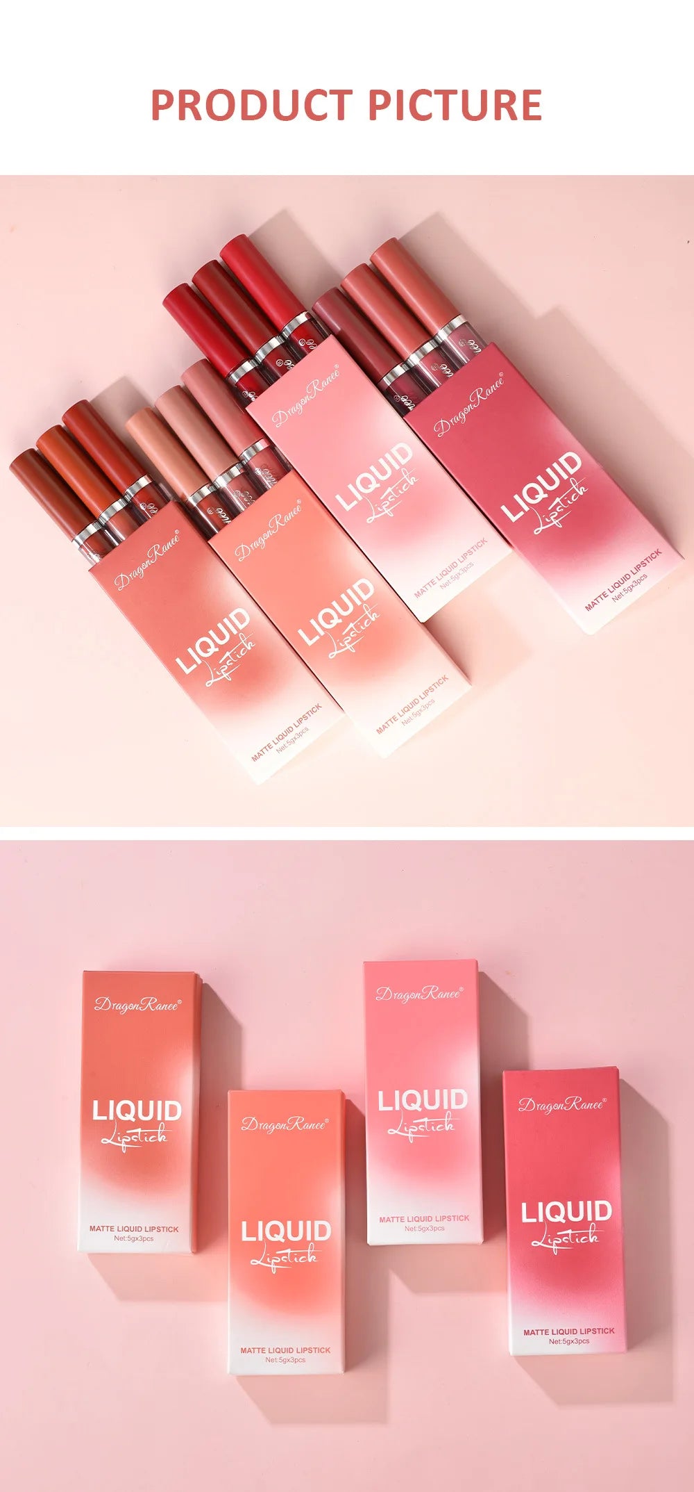 Korean Matte Lipstick Set – Long-Lasting Beauty