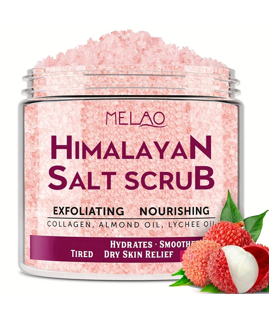 🧂 Himalayan Salt Body Scrub with Collagen & Stem Cells – Natural Exfoliation for Soft, Hydrated Skin! 🌿