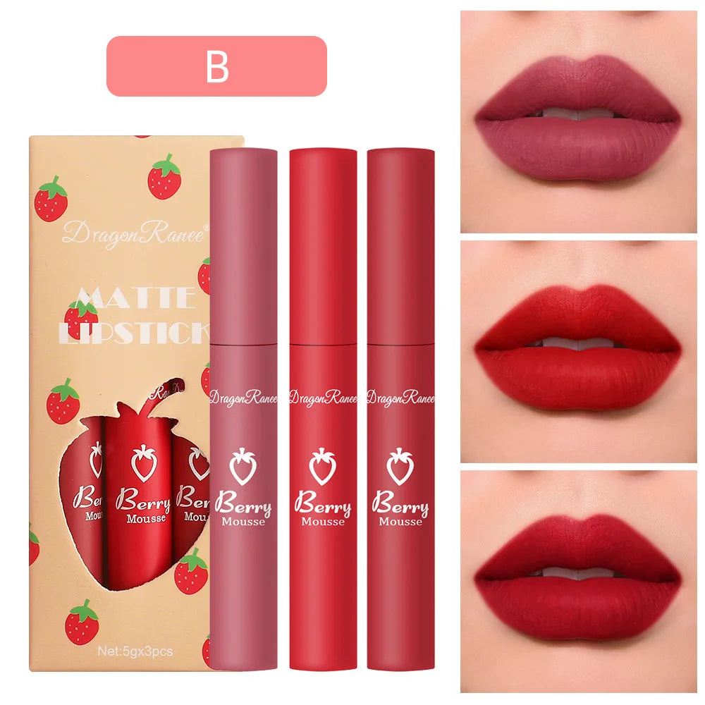 Korean Matte Lipstick Set – Long-Lasting Beauty