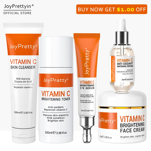 Radiant Glow Vitamin C Skincare Set 🌟 – Dark Spot Corrector, Deep Moisturizer & Pore Refining Serum