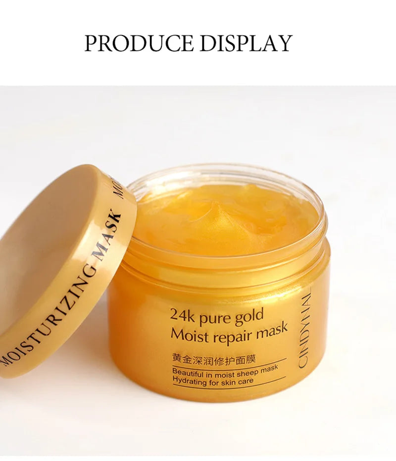 🌟 120g 24K Golden Face Cream – Collagen Moisturizer Sleeping Mask for Firming, Nourishing & Hydrating Skin ✨