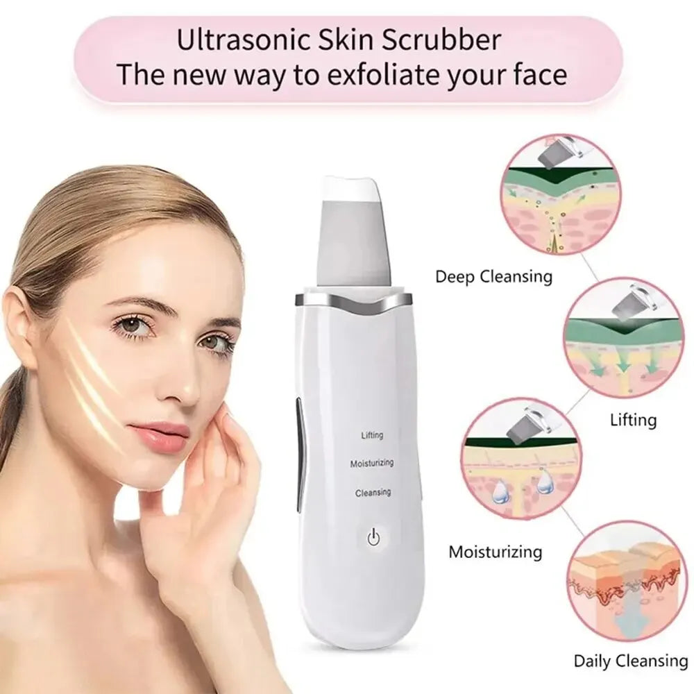 Vibrating Skin Scrubber: Deep Clean, Blackhead Removal & Anti-Wrinkle Facial Tool