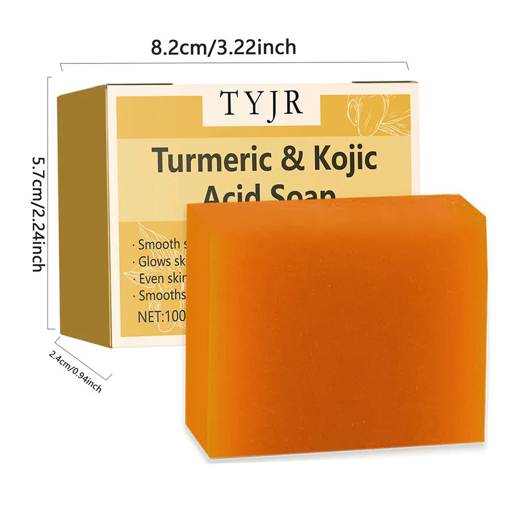 🌿 Ginger & Turmeric Soap – Anti-Acne, Whitening & Brightening Face Cleanser for Acne Removal & Dark Spot Fading! 🌿