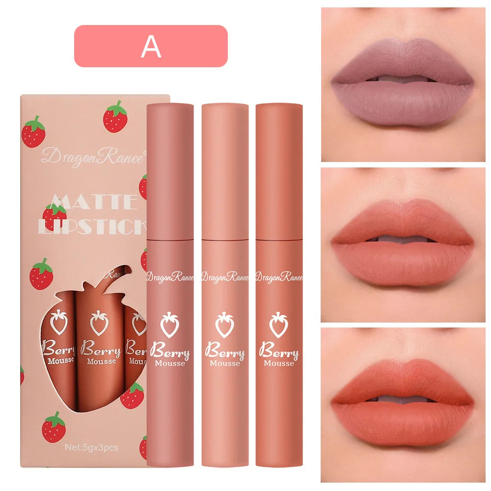 Korean Matte Lipstick Set – Long-Lasting Beauty