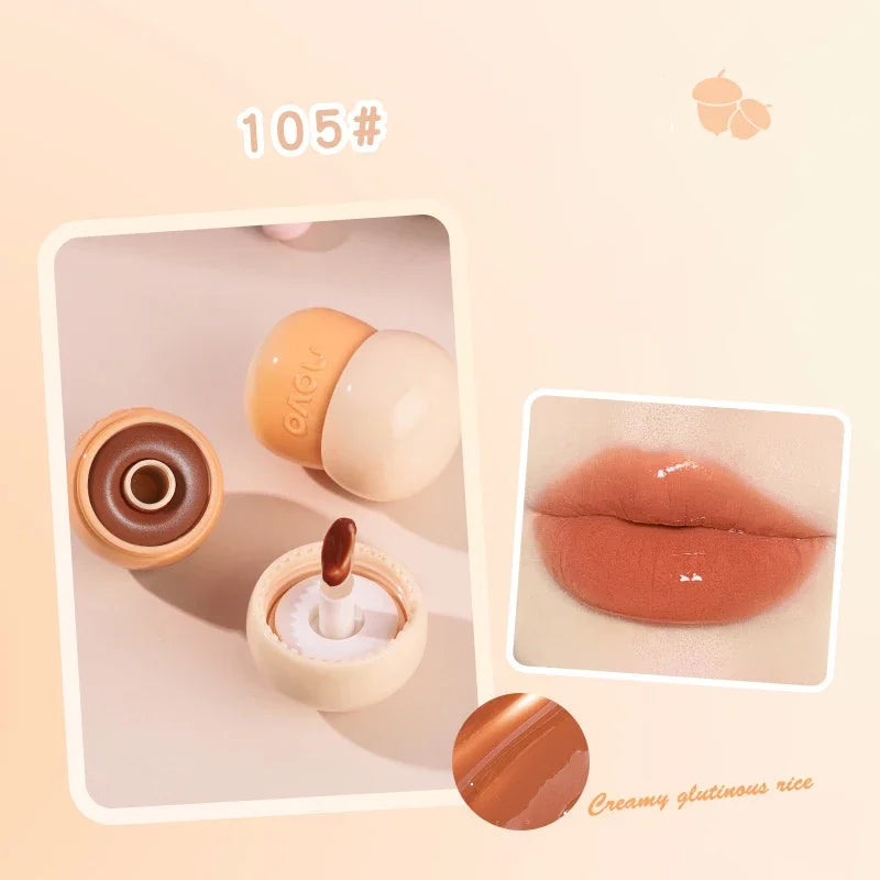 🍄 Cute Chubby Mushroom Lip Gloss | Red Lip Tint & Matte Liquid Lipstick 🍄