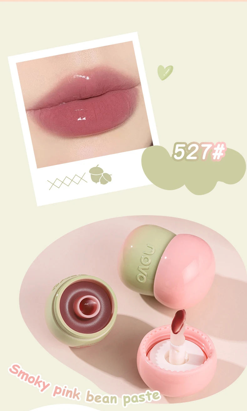 🍄 Cute Chubby Mushroom Lip Gloss | Red Lip Tint & Matte Liquid Lipstick 🍄