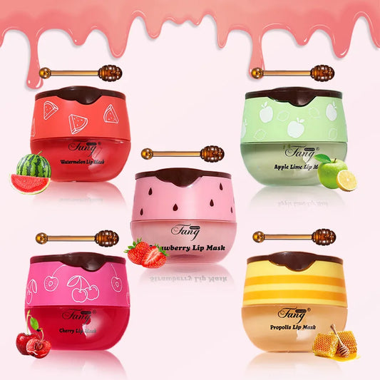 💖 5.5g Lip Sleep Mask – Strawberry & Honey Nourishing Night Lip Care for Soft, Moisturized Lips 💖