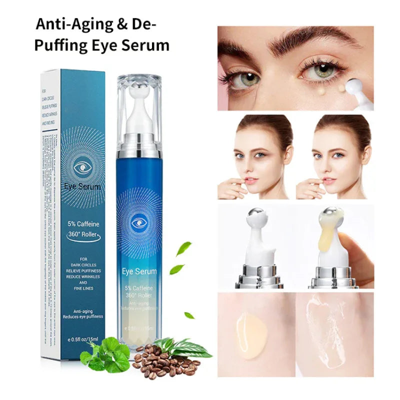 Roller ball eye serum – revives and refreshes for brighter, firmer eyes, reducing puffiness and dark circles