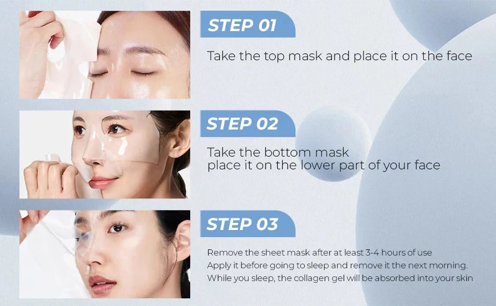 💖 Deep Collagen Anti-Wrinkle Lifting Mask – Overnight Collagen Face Mask for Firming & Moisturizing (5-Pack) ✨