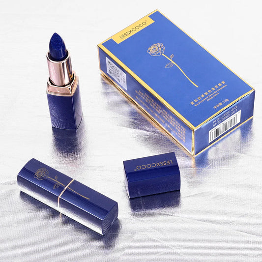 💙 Blue Rose Lipstick – Temperature Color Changing Velvet Matte Lipstick, Moisturizing & Waterproof with Shiny Finish! 💋