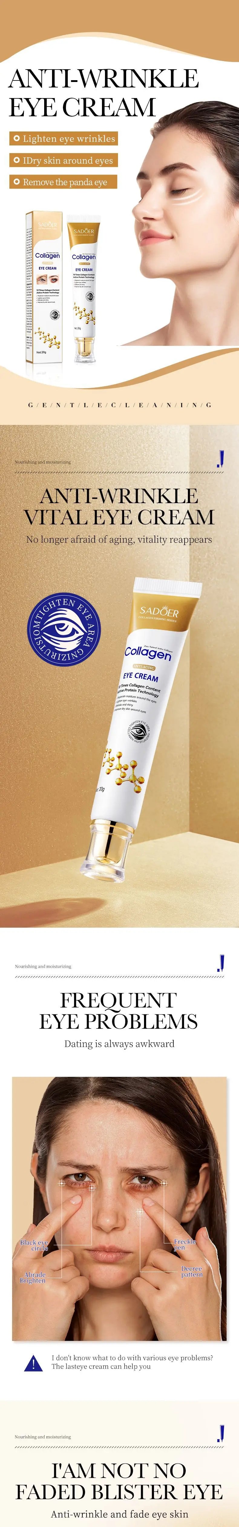 Collagen & Retinol Eye Cream – Firm, Brighten, and Revitalize Your Eyes!