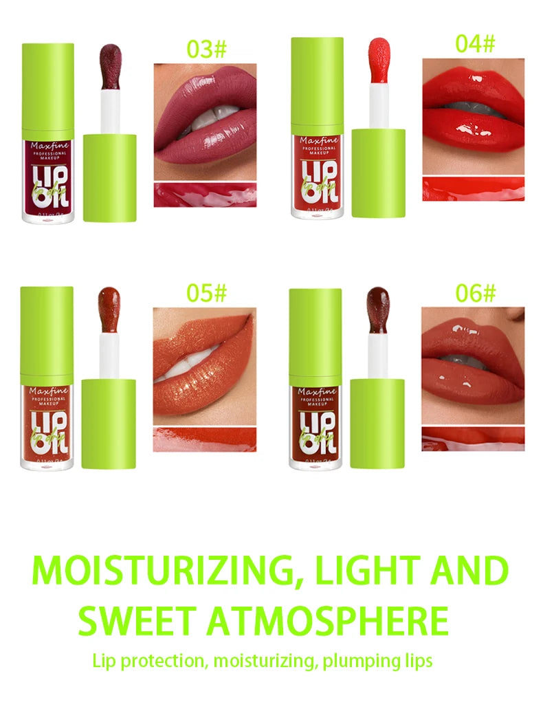 💖 6-Tone Moisturizing Lip Gloss 💫 – Luminous Oil Lip Gloss, Transparent Liquid Lip Gloss, Natural Lip Enhancer! 💋