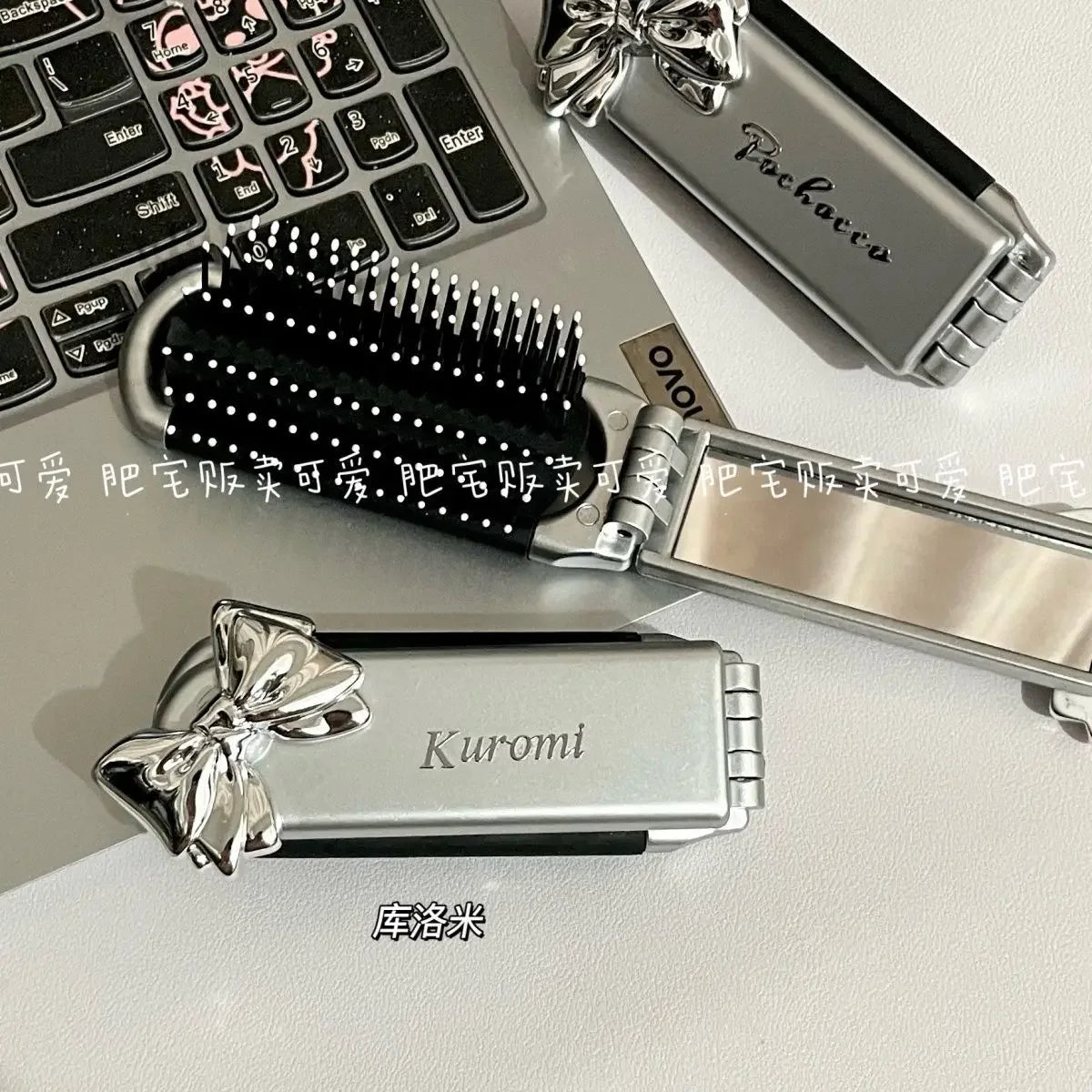 Kawaii Small Comb with Makeup Mirror: Cute Hello Kitty, Melody & Cinnamoroll Portable Comb