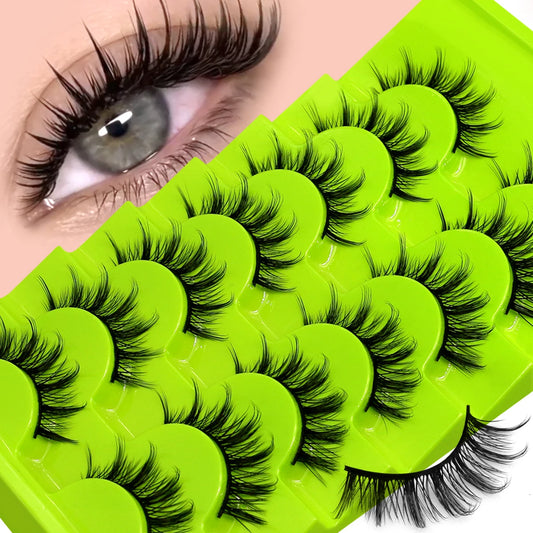 3D Comics Eyelashes – Natural Soft Cross Wispy Mink Lashes for Manga-Inspired Look