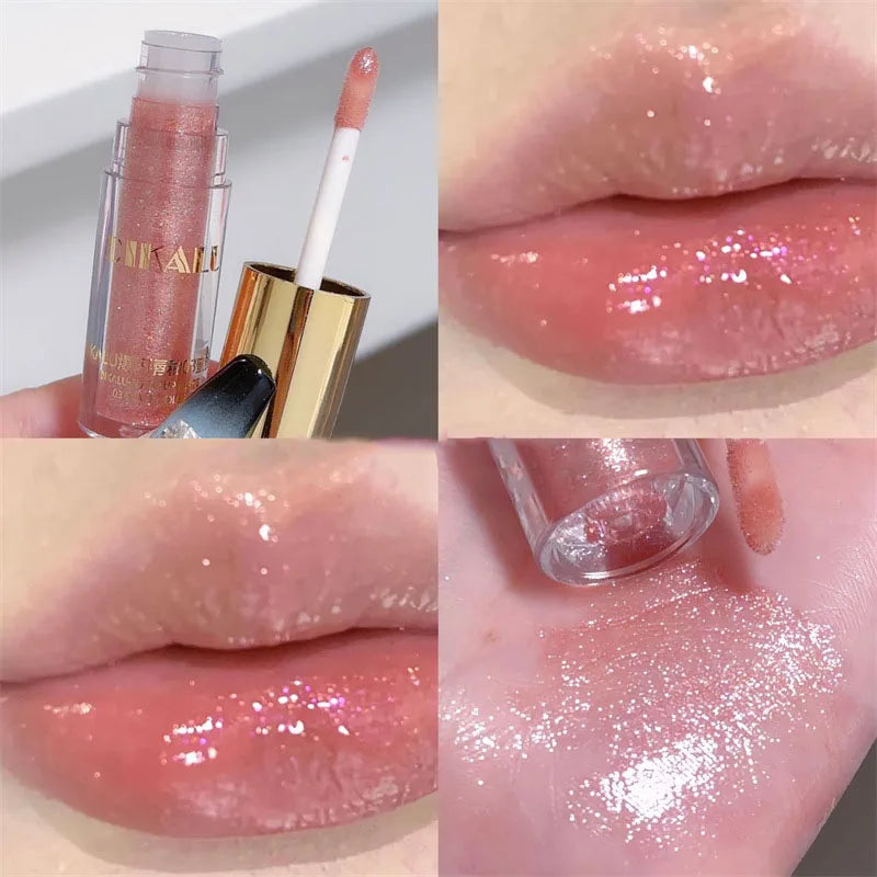 💎✨ Waterproof Diamond Shimmer Lip Gloss | 5 Sparkling Glitter Shades | Pearl Liquid Lipstick 💋💖